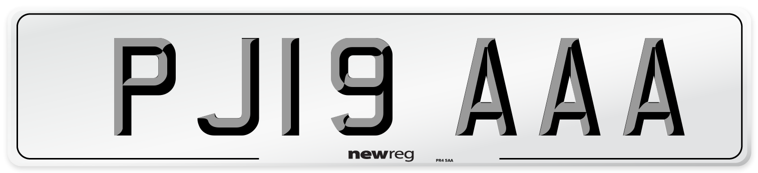PJ19 AAA Number Plate from New Reg